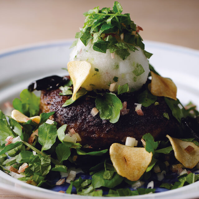ハンバーグ&emsp;香りで旨みを引き立てる
