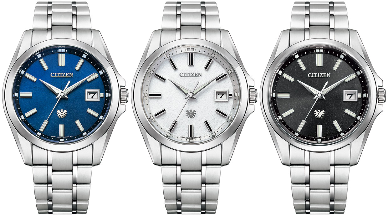 ザ・シチズン「AQ4091-56L」（左）、「AQ4091-56A」（中）、「AQ4091-56E」（右）