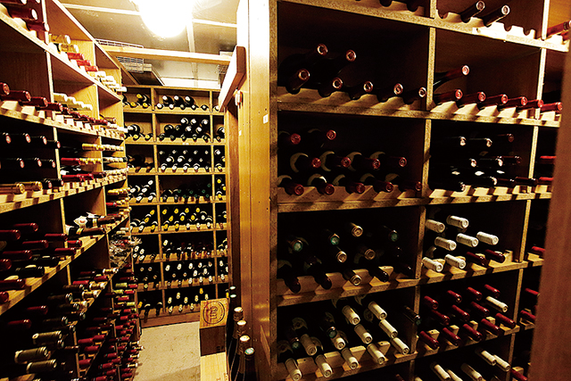 レストランキノシタ、ワインセラー